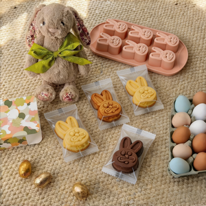 Moule en silicone à 6 cavités en forme <span class=keywords><strong>de</strong></span> lapin, antiadhésif, pour gâteaux, biscuits, <span class=keywords><strong>chocolat</strong></span>, bonbons, glaçons, cupcakes - Product Image 1
