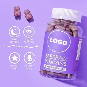 Label pribadi Ashwagandha Gummies membantu tidur Melatonin permen Ashwagandha ekstrak akar suplemen pereda stres imun - Product Image 1
