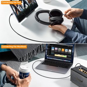 <span class=keywords><strong>Adaptateur</strong></span> audio USB C <span class=keywords><strong>vers</strong></span> 3.5mm Hi-Fi Stéréo Type C <span class=keywords><strong>USBC</strong></span> <span class=keywords><strong>vers</strong></span> 3.5 Aux Casque Mâle Cordon Voiture Auxiliaire Câble Tressé, 3.3FT - Product Image 5