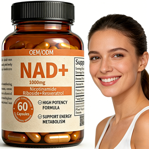 Kapsul Vitamin NAD+ 1000mg - Nikotinamida Ribosida + Resveratrol untuk Mendukung Metabolisme Energi Alami - 60 Kapsul (2 Kapsul per Kemasan) - Product Image 1