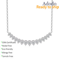 Colliers ras du cou en argent sterling 925 avec moissanite VVS, bijoux de créateur raffinés, certifiés, pour femmes