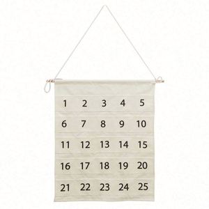 Calendrier de l'Avent en tissu suspendu avec logo imprimé, vide, pour Noël – Offre Spéciale - Product Image 1