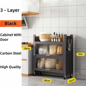 Usine Vertus personnalisée à 3 niveaux garde-manger de cuisine armoire de rangement étagère de rangement utilitaire bibliothèque micro-ondes étagère de rangement - Product Image 6