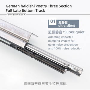 Glissières de <span class=keywords><strong>tiroir</strong></span> HHettich Quadro V6 modernes en acier pour cuisine et salle de bain, rails à roulement à billes à extension complète, tiroirs rétractables - Product Image 4