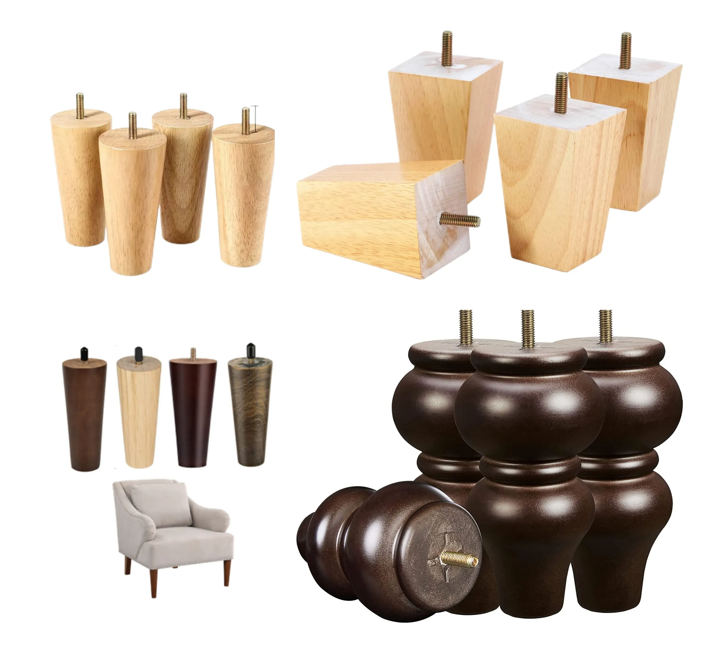 2023 China Manufacturer Factory Prices High Quality Wooden Legs Solid Wood Legs for Sofa Coffee Table Chairs