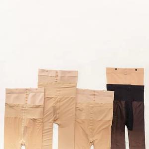 Meia-calça de cintura alta em tecido Denier / Meia-calça transparente com forro de lã grossa para outono/inverno, cor da pele - Product Image 5