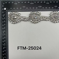 Bande de strass en cristal argenté, ceinture à appliques perlées transparentes pour robe de mariée, ceinture de mariée et robe de soirée, décoration Abaya Dubaï