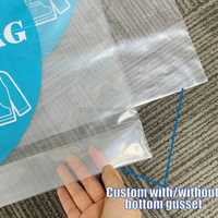 Sac de rangement pour vêtements de grande taille avec double fermeture éclair et poignées en plastique