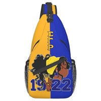 Tas Dada/Tas Selempang Custom Sigma Gamma Rho 1922 Bahan Poliester Tahan Lama, Hadiah Sorority untuk Wanita & Pria