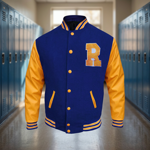 Varsity <b>Jackets</b> Custom Winter Wool Body Genuine <b>Leather</b> Arm Sleeves Solid Pattern Chenille Embroidery Vintage ODM Supply Your - Product Image 3