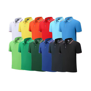 Оптовая продажа, шелковые хлопковые рубашки-поло с вышивкой и логотипом, высококачественные простые футболки-поло для гольфа на заказ - Product Image 1