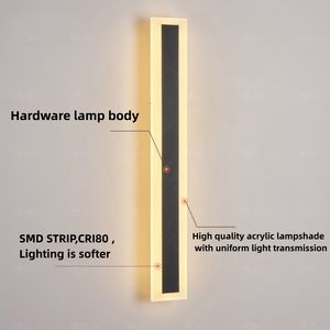 Водонепроницаемый настенный светильник с полосой, роскошные садовые настенные светильники, наружные внутренние светильники - Product Image 3