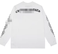 Худи унисекс с шелкографией Chrome Hearts, оптовая продажа, высококачественный флис из 100% хлопка двойного плетения