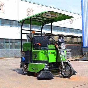 Barredora Eléctrica con Asiento y Toldo de 2 Ruedas para Limpieza de Parques Industriales - Product Image 1