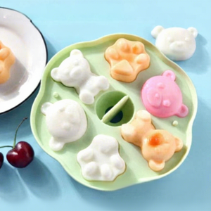 Modello per Alimenti Complementari per Neonati in Silicone Alimentare Resistente alle Alte Temperature Ecologico Riutilizzabile a Forma di Orsetto - Product Image 2
