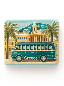 Aimant de réfrigérateur en résine imprimé UV personnalisé effet relief moderne mettant en vedette l'architecture de la ville de Grèce <span class=keywords><strong>voyage</strong></span> - Product Image 5