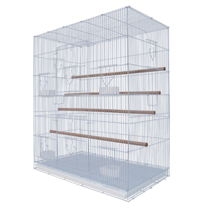 Factory sale safety non-toxic pet bird viewing cage galvanized parrot budgie cage with plastic trays