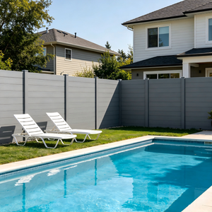 Panneau de clôture de <span class=keywords><strong>2</strong></span>,4 mètres de haut en WPC, 3,5 m de large, pour extérieur, 2900, décoratif, pour jardin avant, en sollicitation - Product Image 2