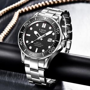 Relojes LIGE LG8936 para Hombre, Relojes de Pulsera Clásicos <span class=keywords><strong>con</strong></span> Bisel Giratorio, Relojes de Acero Inoxidable <span class=keywords><strong>con</strong></span> Manecillas Luminosas, <span class=keywords><strong>con</strong></span> Caja - Product Image 4