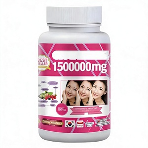 Capsules antioxydantes beauté avec glutathion 1 500 000 mg, collagène et vitamine C - Peau sans rides, claire et ongles sains - Product Image 1