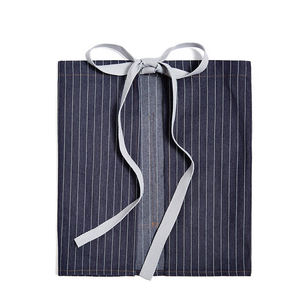 Moda de alta calidad de alta resistencia <span class=keywords><strong>Vintage</strong></span> Jean camarero delantal Jean Barmen delantal Denim cintura <span class=keywords><strong>camarera</strong></span> medio delantal con cuero - Product Image 4