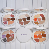Palette de fards à paupières en poudre, couleurs terre, lait et café, effet métallique, nacré et mat, waterproof, polyvalente pour le quotidien, forme spéciale