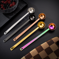 Cuillère doseuse personnalisée pour protéines en acier inoxydable 304, cuillère doseuse réutilisable en métal, cuillère à café longue, cuillère doseuse