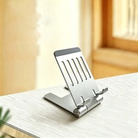 Support de téléphone portable pliable personnalisé OEM, support de téléphone portable ergonomique en alliage d'aluminium, support de table pour iPhone iPad