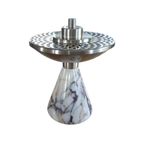 Lampe de table LED moderne nordique à abat-jour en tissu, 3 couleurs, à intensité variable, avec commande tactile, et ensemble encensoir en marbre de style arabe