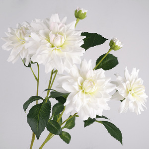 Fleurs artificielles Dahlia, tige longue de 76 cm, en soie plastique colorée, pour mariage, décoration intérieure, accessoires de photographie - Product Image 4