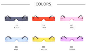 Nouvelles Lunettes de Soleil Rectangulaires Sans Monture Petite Taille Verres Océaniques pour Femmes 2021 - Vente Chaude - Product Image 4