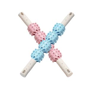 2025全身PVC <span class=keywords><strong>Thera</strong></span>マッサージローラースティックピンクブルー刺激ボールデザイン腹筋防水フット腕ヘッド - Product Image 6