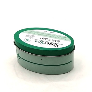 Bán Hot Nhỏ Hình Bầu Dục Kim Loại Hộp Thiếc Cho Handmade Xà Phòng - Product Image 1