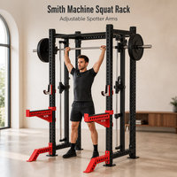 Rack de musculation commercial unisexe en acier au carbone multifonctionnel pour entraînement complet du corps et squats