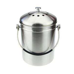 Premium Compost <b>Bin</b> for Kitchen Worktop, Stainless Steel Compost <b>Bin</b> for Kitchen Food Waste - Product Image 1