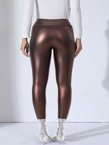 <span class=keywords><strong>Leggings</strong></span> da donna foderati in pile con tasche, pantaloni slim elasticizzati a vita alta, alla moda, casual, lunghezza alla caviglia - Product Image 5