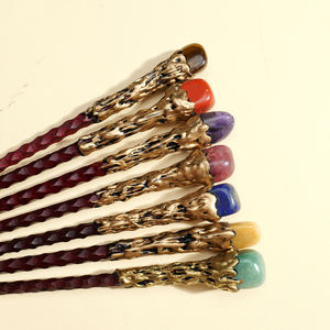 Venta al por mayor de palillos mágicos de cristal natural varita de <span class=keywords><strong>piedra</strong></span> cruda cetro de hadas Prop decoración de Halloween regalo - Product Image 5