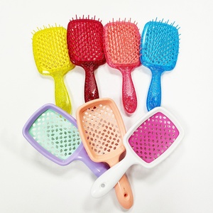 Logo personalizzato districante Set di pennelli per capelli ricci, distangler spazzola per capelli con addominali in Nylon spazzolino per Shampoo massaggiatore per cuoio capelluto con scatola - Product Image 2