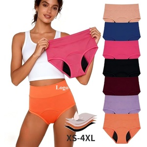 Nuevas bragas menstruales sin PFAS, tallas XS-4XL, 7 colores, <span class=keywords><strong>de</strong></span> algodón, 4 capas, a prueba <span class=keywords><strong>de</strong></span> fugas, suaves y cómodas, <span class=keywords><strong>de</strong></span> color claro, <span class=keywords><strong>de</strong></span> cintura alta, para flujo abundante. - Product Image 1