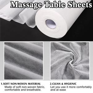 Rouleau de draps jetables non tissés pour table de massage avec trou pour le corps, papier pour table de soins, rouleau pour fauteuil facial, table médicale pour hôpital, blanc - Product Image 4