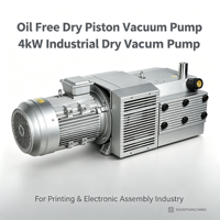 Pompe à vide à piston sec de 4 kW (10 CV), pompe industrielle sans huile pour machine d'impression et assemblage électronique
