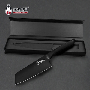 Noir Revêtement Couteau de Cuisine avec Poignée Creuse En Acier Inoxydable <span class=keywords><strong>Hachoir</strong></span> à Viande Couteaux de <span class=keywords><strong>Boucher</strong></span> À Vendre - Product Image 4