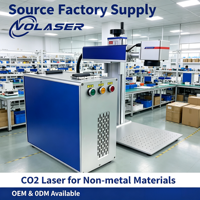Machine de gravure laser CO2 VOLaser 2.5D RF à tube métallique pour marquage sur bois, jean, acrylique, cuir, bambou, matériaux non métalliques – 20W, 30W, 60W – Gravure de LOGO