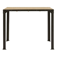 Table de bar industrielle avec plateau en bois massif et structure en métal, table de bistrot pour hôtel, restaurant, café, salle à manger |   Meubles Horeca sur mesure