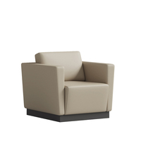 Canapé de bureau moderne en tissu, fauteuil rembourré, éponge haute densité, structure en bois, pieds en métal pour les zones de réception