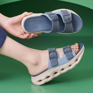 <span class=keywords><strong>Sandalias</strong></span> <span class=keywords><strong>de</strong></span> verano para mujer con suela <span class=keywords><strong>de</strong></span> <span class=keywords><strong>corcho</strong></span> grande, doble cierre, diseño <span class=keywords><strong>de</strong></span> <span class=keywords><strong>plataforma</strong></span> <span class=keywords><strong>de</strong></span> suela gruesa, estilo sin cordones, estilo descalzo. - Product Image 5