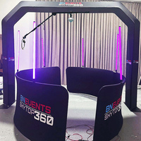 Nouvelle technologie 2025 : Cabine photo 360° suspendue avec support pour appareil photo reflex et iPad, construction métallique haute capacité de charge pour les entreprises
