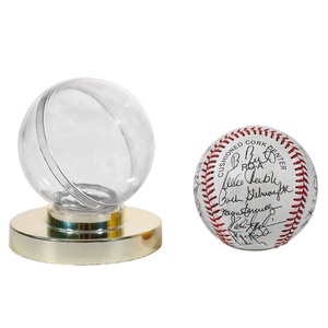 Eastomy-Soporte de exhibición de <span class=keywords><strong>Base</strong></span> dorada de ET-75BS110, productos deportivos conmemorativos de béisbol, vitrina de exhibición - Product Image 3