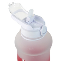 Bouteilles d'eau souples en plastique avec logo, grande gourde pour adulte avec paille et poignée, bidon d'eau en plastique de 1,3 litre