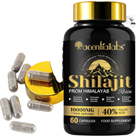 Kapsul Shilajit Suplemen Makanan 40% Gliserin Vitamin C 85+ Mineral Mikro Pendukung Energi & Imunitas 60 Kapsul Dewasa Organik